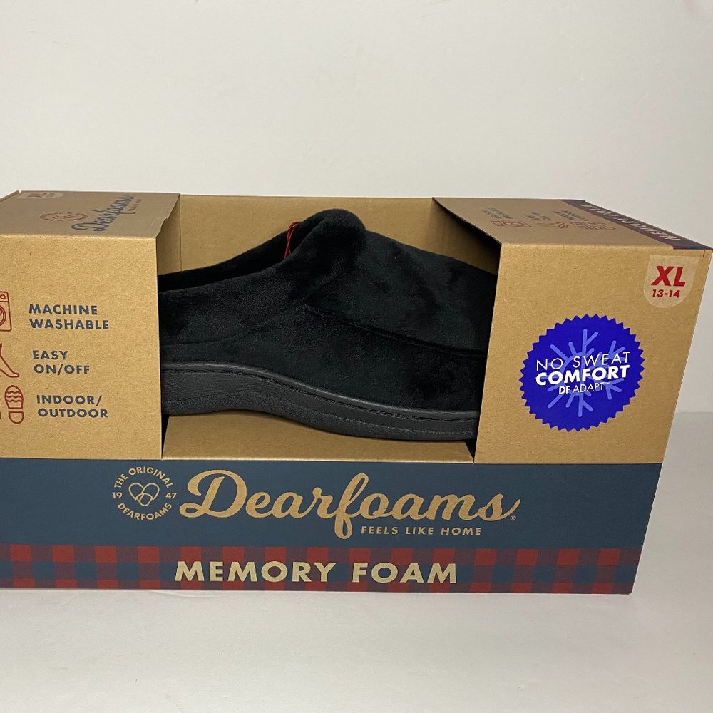 Men's black Dearfoams Size: 13-14 XL